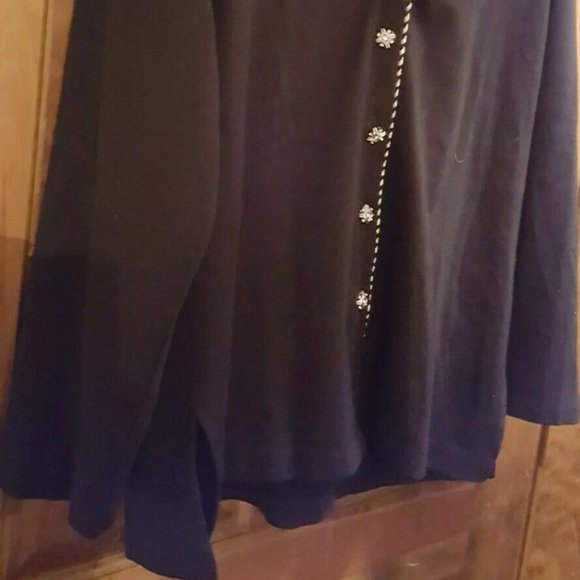 Ruth Norman New York medium M black cardigan top - Picture 2 of 6